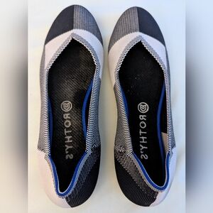 Rothy's Black and Beige Flats 10.5W